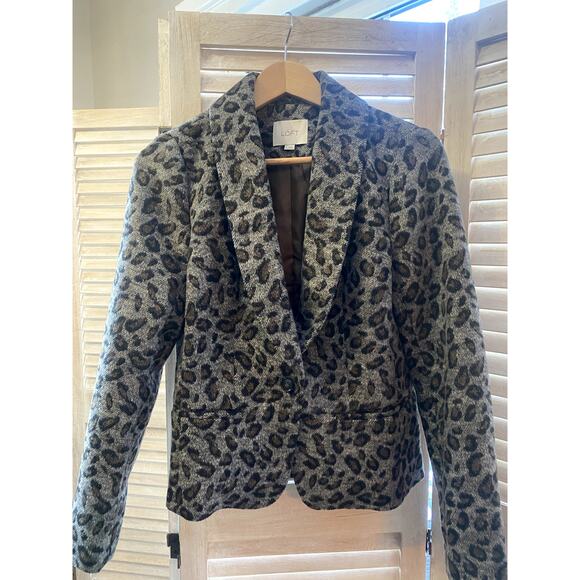 Aminal print LOFT wool blend blazer - Picture 1 of 7